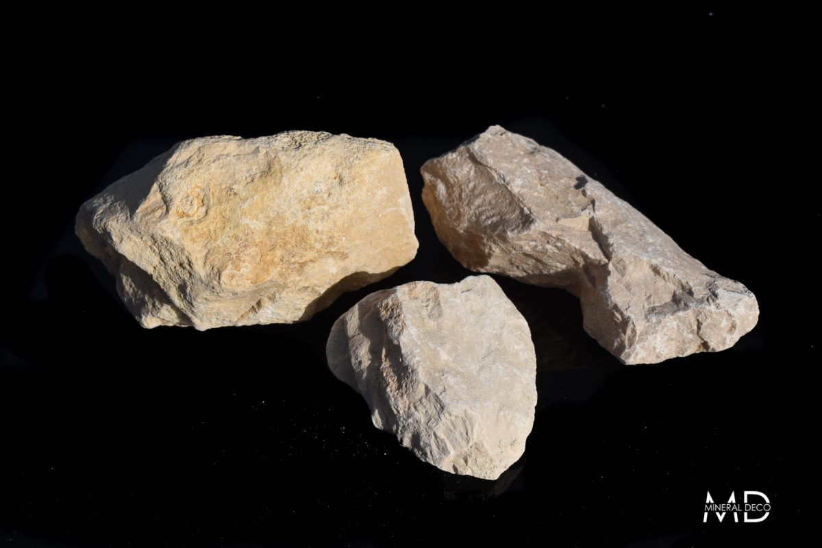 bloc paillage et pierre à gabion AMBRE calcaire ton pierre