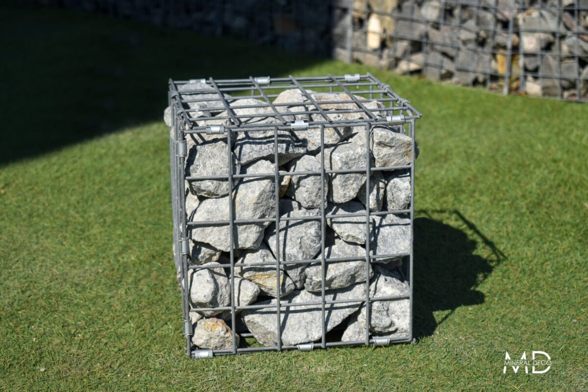 mini gabion mineral deco pré-rempli