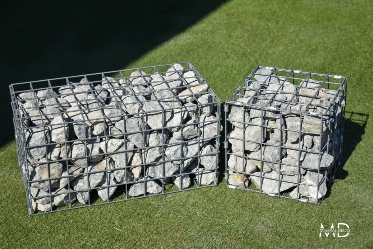 mini gabion mineral deco pré-rempli