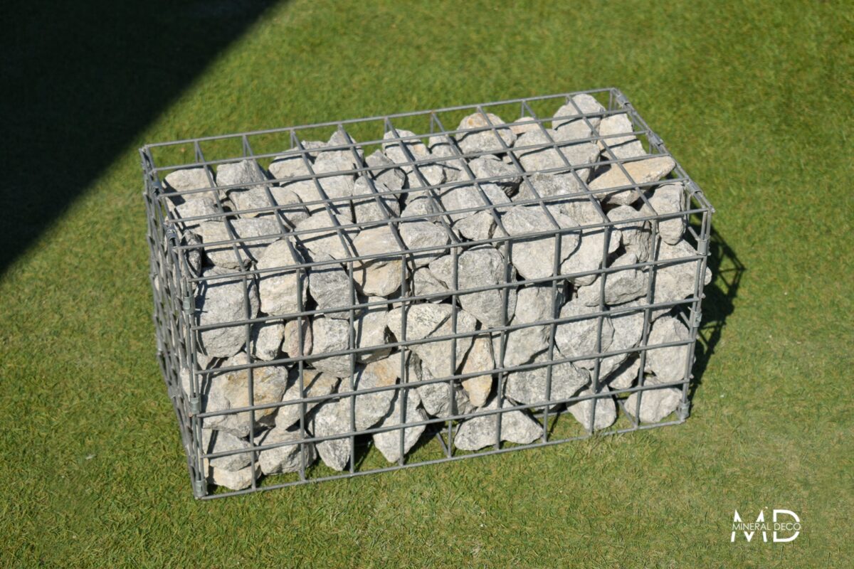 mini gabion mineral deco 50x25x25 pré-rempli