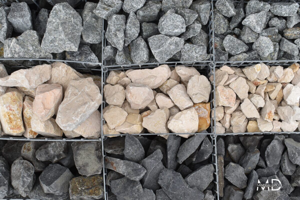 Pierre à gabion, bloc de paillage