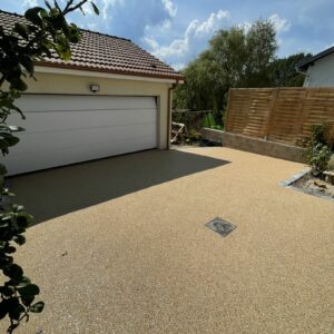 Revetement drainant, graviers lavés séchés creme Premium